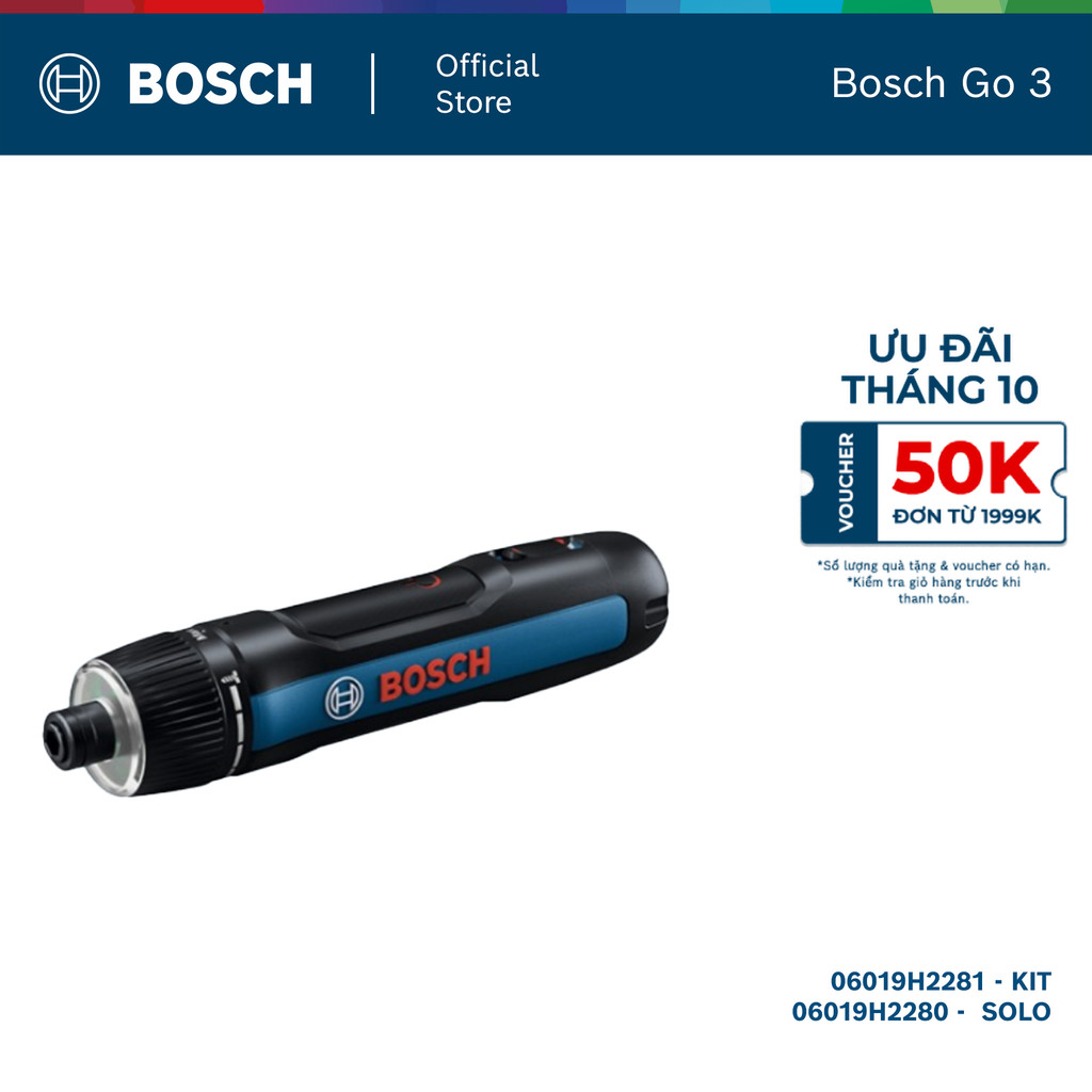 Máy vặn vít pin Bosch Go 3