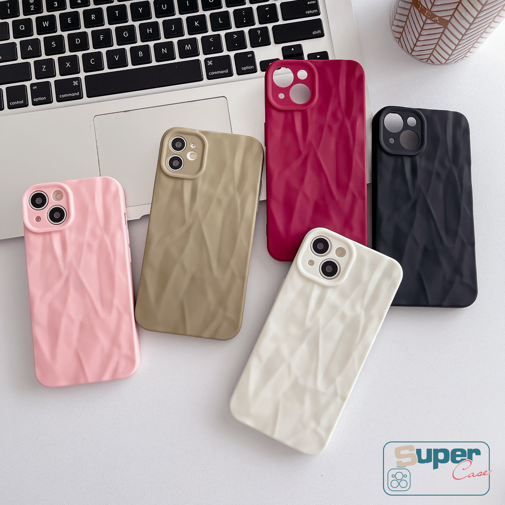 Ốp Lưng Tương Thích Cho IPhone 16 15 13 11 14 12 Pro Max XR X XS Max 16 15 13 11 Pro 16 14 15 Plus SE Thời Trang Đơn Giản Sang Trọng Nhiều Màu Kẹo Màu Sắc Sang Trọng Không Đều Nhăn Matte Cover