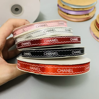 Ruy băng in chữ ngẫu nhiên 1cm gói hoa quà nhiều màu Ruy Băng Vải Làm Nơ Trang Trí ANGIHOME