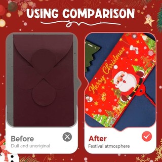 2026 Phong bì quà tặng tiền mặt Giáng sinh Hộp đựng thẻ quà tặng tiền mặt tự làm Xmas với 10 khe cắm Nâng cấp Hộp đựng thẻ bất ngờ Phong bì tiền mặt Giáng sinh có kẹp tiền cho nam giới an toàn
