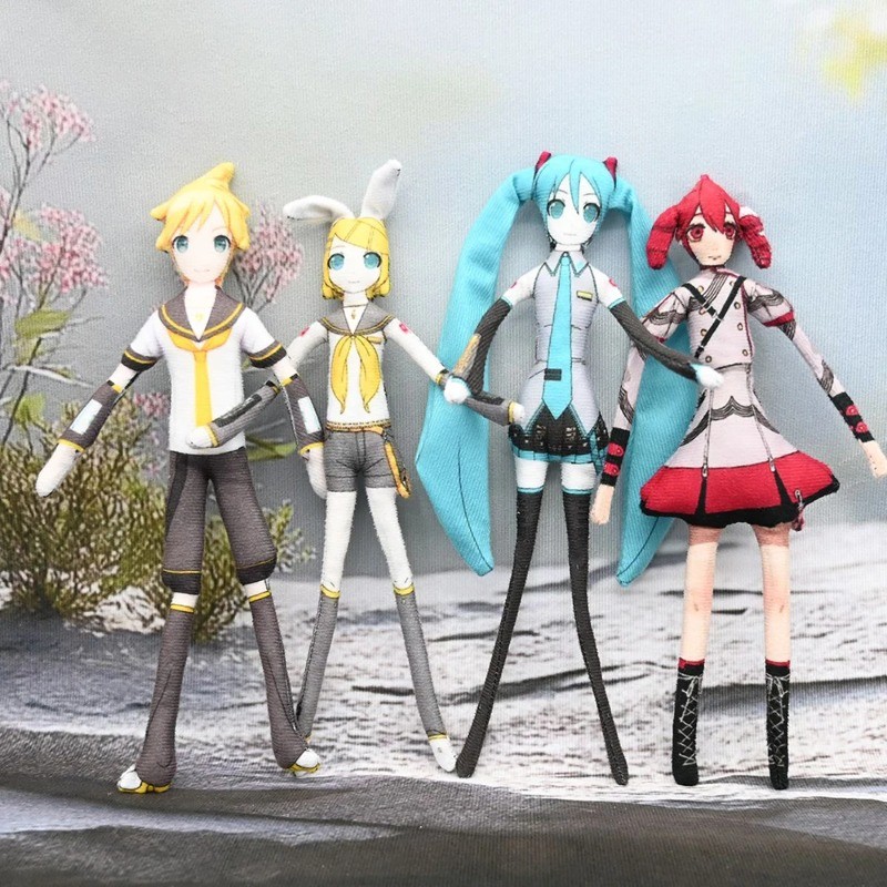 Anime Hatsune Miku Kasane Teto Kagamine Len Kagamine Rin Cosplay Sang Trọng Búp Bê Slender Hình Dạng Xoắn Đồ Chơi Trang Trí Phòng