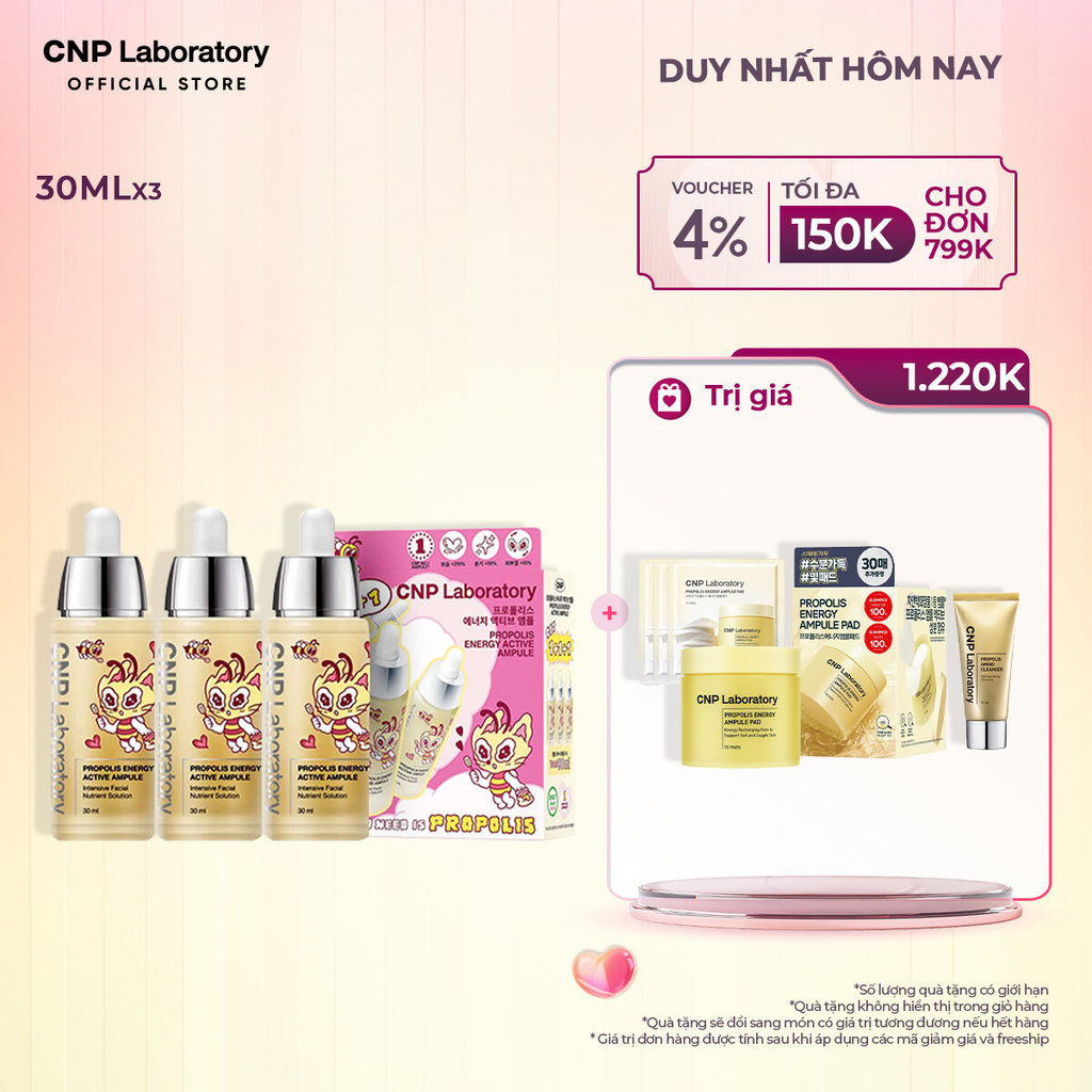 [CNP Laboratory Official] Set 3 Tinh chất phục hồi da keo ong CNP ...