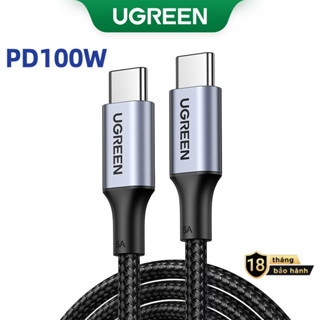 Cáp sạc nhanh UGREEN 100W 20V 5A bện nylon USB C sang USB C cho Huawei Samsung Nintendo Switch iPhone 17 16 15 Pro Max