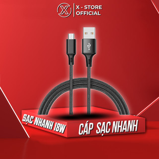 Dây sạc điện thoại bọc dù Type C/Micro/LN, cáp sạc nhanh 18W siêu bền, phụ kiện điện thoại nhiều màu - DSBDGR