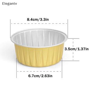 EGN 10 / 20 / 50 Chiếc Cốc Nướng Bánh Tròn Giấy Thiếc Lá Wih Nắp Có Thể Tái Sử Dụng Cupcake Cốc Món Tráng Miệng Lư Hương Bánh Chảo Khuôn Bánh Mì Custard Dụng Cụ Nhà Bếp N