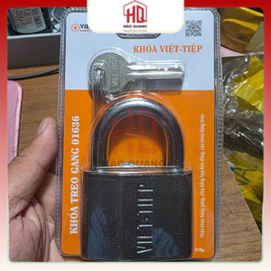 Khóa Treo Gang Việt Tiệp 01636 Chính Hãng - Ổ Khóa Bấm 6 Phân Chống Gỉ, Khóa Cửa Cổng, Nhà Kho