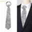 Pealike Shimmering Neck Tie Hộp đêm Đảng Dressup Neckwear Đồng phục Vòng cổ Dây buộc