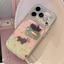 3D Emboss Mạ Vàng Rừng Mèo Dây Xích Kính Acrylic Ốp Lưng Điện Thoại iPhone 17 Pro Max 16 15 14 Vỏ Bảo Vệ Chống Sốc