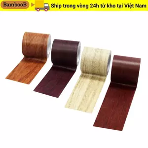 Băng keo BAMBOOB 5M / Cuộn, Nhãn dán sửa chữa sàn thực tế tự dính, Đồ nội thất chống nước hạt gỗ chất lượng cao Cải tạo trang trí nhà cửa