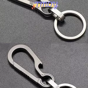 TMOY Titan Bule Dụng cụ ngoài trời Hợp kim Titan Móc khóa Tiranium Bule Móc chìa khóa Phụ kiện ô tô Móc khóa Mặt dây chuyền Quà tặng cho người đàn ông TMOY