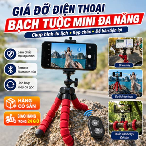 🔥【Phụ kiện chụp ảnh】 Giá đỡ điện thoại | Kẹp điện thoại bạch tuộc mini đa năng |Giá đỡ để bàn nhỏ gọn chụp hình du lịch