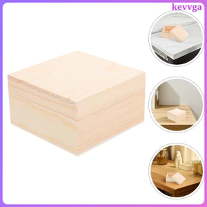 2 Chiếc Màu Be Gỗ Thông Hộp Bảo Quản Dung Tích Lớn Nắp Trang Trí Trang Sức Thủ Công Tổ Chức Kevga