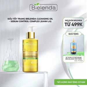 Dầu tẩy trang Bielenda Cleansing Oil Sebum Control làm sạch sâu, dễ nhũ hóa cho da dầu mụn 140ml