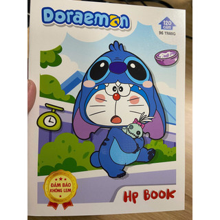 Combo 5 Quyển Tập Vở Học Sinh Doraemon 96 Trang – Giấy Siêu Dày 120GSM, 4/5 Ô Ly Vuông - Hiệp Phong