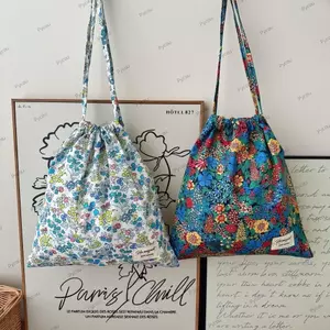 Túi dây rút hoa PYCOU, Túi dây rút Cotton nhẹ có thể tái sử dụng, Túi đựng hoa phong cách cổ điển Ủng hộ đám cưới