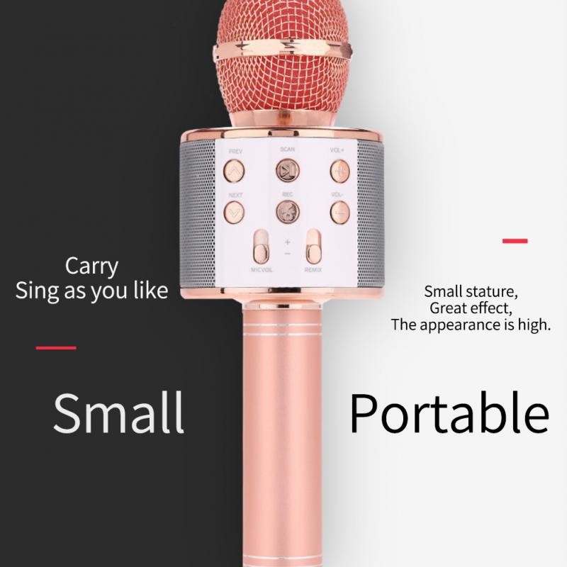 Micro karaoke bluetooth không dây, Mic hát karaoke không dây，Loa karaoke mini di động  áp dụng cho nhiều thiết bị
