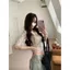 Thiết kế thời trang Pháp Cảm giác cổ chữ V Phối ren hoa giữa tay Nữ Mùa hè 2026 Phong cách mới Slim-Fit