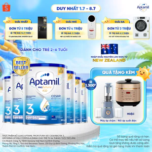 Combo 6 Sữa bột Aptamil Kid Cesarbiotik New Zealand số 3 (800g) cho bé 2-6 tuổi_LS