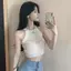 Summer Pure Desire Hot Girl Halterneck Dệt kim Camisole Niche Design Sense Inner Wear Base Top Nữ