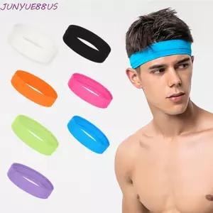 JUNYUE88US Băng Đô Tennis Cho Tập Yoga Chạy Thể Thao Đổ Mồ Hôi Đầu Thể Thao Băng Đô Cho Thể Dục Chạy Nhảy Co Giãn Thoáng Khí Hút Mồ Hôi Màu Nguyên Chất Băng Đô