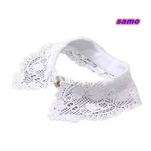 SAMO Cổ Giả, Ren Hoa Có Thể Tháo Rời Cổ Giả, Thời Trang Đen Trắng Váy Cưới Phụ Kiện