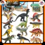 12-Piece Realistic Dinosaur Toy Figure Set with Storage Box, Play Mat & Dino Book — Educational Pretend-Play Gift for Kids