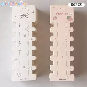 Photoframe 50 Chiếc Kẹp Tóc Dài Thẻ Giấy Băng Đô Quấn Tóc Hiển Thị Thẻ Cho DIY Tóc Trang Sức Paing Tóc Kẹp Tóc Vòng Tay Giá Bán Lẻ Thẻ VN