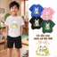 Áo ngắn tay bé trai thỏ con mềm mịn trẻ em Size 90-150
