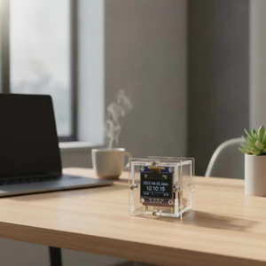 Hiển thị nhiệt độ và độ ẩm WiFi Bộ vi điều khiển Đồng hồ WiFi Đồng bộ hóa thời gian tự động Bộ trạm thời tiết cho văn phòng
