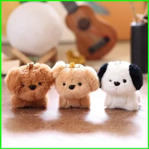 PS1 Chú chó nhỏ dễ thương Búp bê sang trọng cho bé gái Trang trí nội thất Đồ chơi nhồi bông Móc khóa mặt dây chuyền cho trẻ em Bộ sưu tập SP1