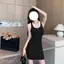 Váy Vest không tay cay ngọt ngào kiểu Mỹ mùa hè Thiết kế thích hợp sang trọng Slim-fit Hẹp ôm mông ôm sát eo