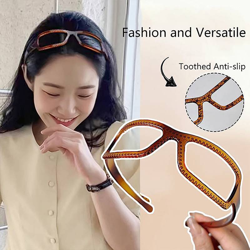 JULYHOT Thời Trang Cá Tính Nhựa Kính Hình Dạng Kiểu Tóc Kính Mát Hình Dạng Băng Đô Quấn Tóc Cho Nữ Phong Cách Hàn Quốc Đơn Giản Tóc Hoop Massivedeals