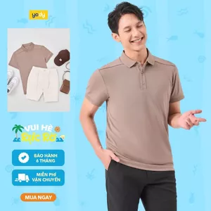 Áo polo nam s.cafe cúc cúc bấm YODY không bám mùi hôi thấm hút nhanh APM7125 MCPO25A161
