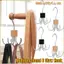 Móc treo MONOSTYLE, Móc tủ quần áo xoay bằng gỗ, Dụng cụ sắp xếp đai đa năng không dấu vết sáu móng vuốt