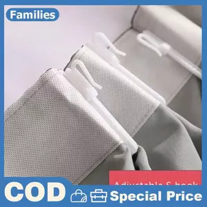 10 Chiếc Rèm Treo Móc Nhẫn Cửa Sổ Nhựa Trắng Rèm Móc Cho Nhà Văn Phòng Rèm Phụ Kiện 7cm / 8.5cm