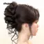 SHUPUN Bun Head Tóc Giả, Kẹp Tóc Lớn Lông Tơ Kẹp Tóc Bun Móng Vuốt Kẹp, Màu Nâu Thanh Lịch Tổng Hợp Xoăn Tóc Phụ Kiện Tóc