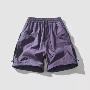 Mỹ Cannonball Xếp Ly Quần Short Nam Mùa Hè Ngoài Trời Mặc Thể Thao Ngoài Trời Quần Thường Ngày Đường Phố Cao Thẳng Năm Điểm Quần YPEI