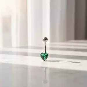 HFSHY Pha Lê Trái Tim Zircon Rốn Xuyên Nhẫn Thời Trang Y2K Bụng Nút Trang Sức Cho Nữ Hẹn Hò Hàng Ngày Mặc Quà Tặng VN