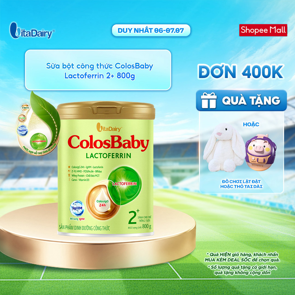 Sữa bột ColosBaby Lactoferrin, bổ sung kháng thể 2+ - Lon 800g