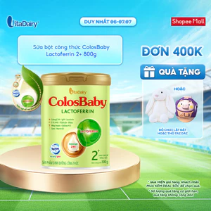 Sữa bột ColosBaby Lactoferrin, bổ sung kháng thể 2+ - Lon 800g