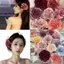 Kẹp tóc hoa nhân tạo JVSUB, Phụ kiện tóc Barrettes Kẹp tóc hoa mẫu đơn lớn, Kẹp tóc bên hoa Bohemia dễ thương dành cho nữ