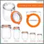 12 Miếng Đệm Bình Silicon Thay Thế Con Dấu Lọ, Chống Rò Rỉ Kín Vòng Niêm Phong Vòng Nắp Lọ Lắp Con Dấu