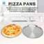 Bộ 2 Chảo Pizza 10 Inch, Khay Nướng Bánh Tròn Pizza Inox, Chảo Nướng giòn để Phục Vụ Nướng Bánh,
