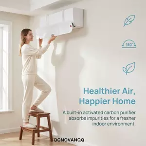 DONOVANQQ Tấm chắn gió chống trực tiếp, Tấm chắn gió điều hòa không khí đa năng có thể mở rộng, Tấm che bụi treo tường có thể thu vào có thể điều chỉnh góc điều hòa không khí Vỏ dẫn hướng gió văn phòng