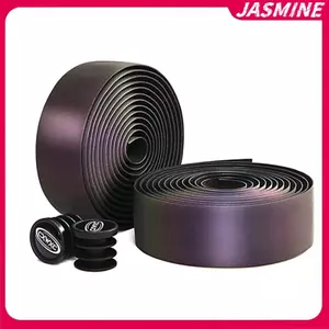 JASMINE Đi Xe Đạp Xe Đạp Tay Lái Băng Ánh Sáng Phản Quang Xe Đạp Thanh Băng Bọc Da Pu JASMINE