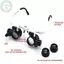 Kính lúp PUSKY 8X / 15X / 23X Máy làm đồng hồ Jeweler có đèn LED Kính lúp kính thiên văn đọc sách Kính mắt VN