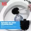 Bàn chải vệ sinh phòng tắm WC thay thế bằng thép không gỉ Đầu đen