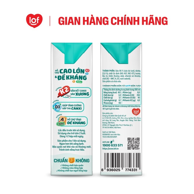 100% sữa tươi KUN có đường thùng 48  hộp x 180ml