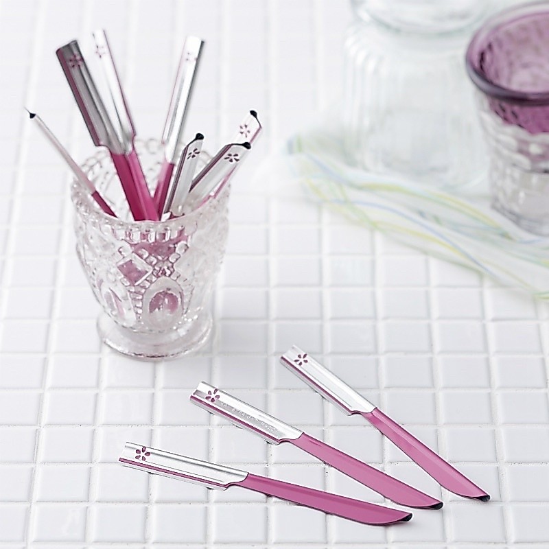 Dao Cạo Lông Mày Cán Dài Kai Razor 00743 BTM-10H1 Set 10 Cây