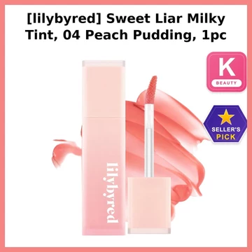 [lilybyred] Sweet Liar Milky Tint, 04 Peach Pudding, 1 cái / Son Tint Hàn Quốc / Màu lâu trôi của Seoul Pick